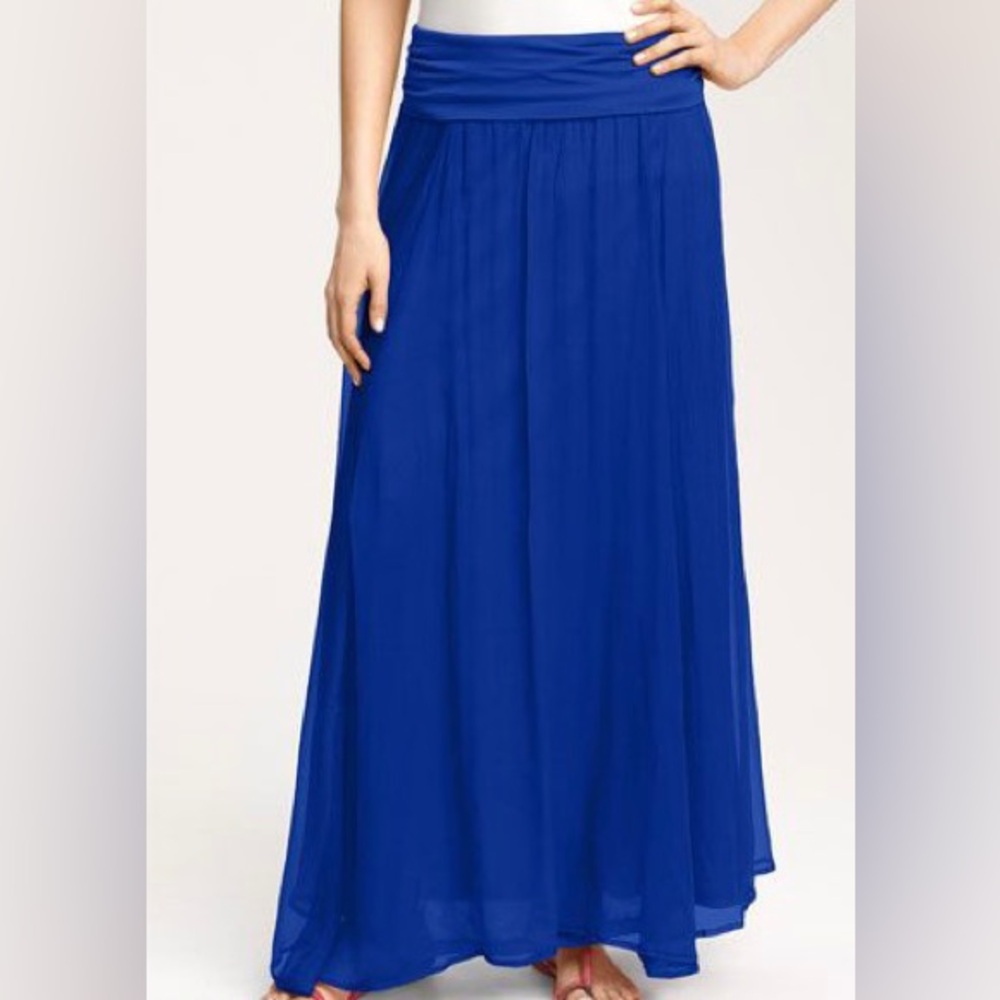Max & Mia Women's Royal Blue Casual Maxi Skirt Size Small